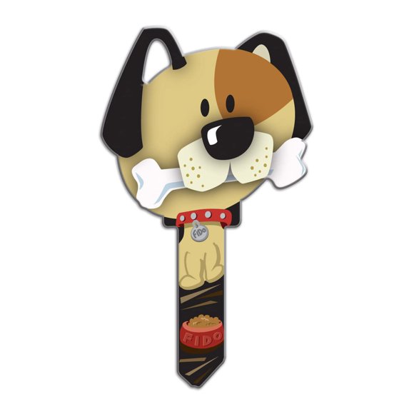 Llavero Lucky Line Dog Kwikset con revestimiento esmaltado