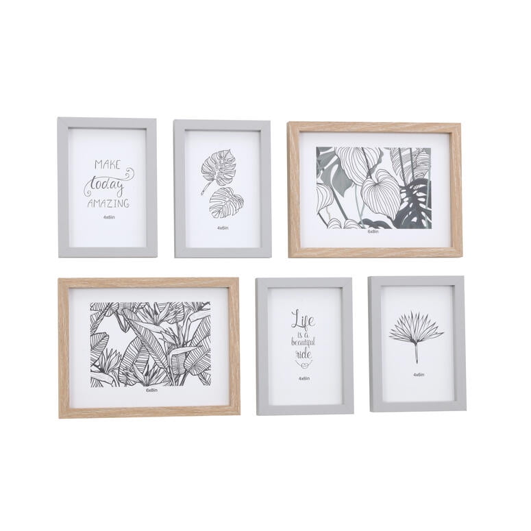 Vgo - Set 6 Marcos Mad 4 10x15 2 15x20 Gri