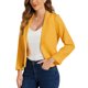 thumbnail image 4 of Blazer Abierto de Regreso a Clases para Mujeres INSPIRE CHIC Chaqueta de Traje Corto de Verano para el Trabajo Amarillo Oscuro-Sólido XL, 4 of 6