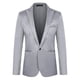 thumbnail image 2 of Traje formal de negocios estilo coreano para hombre, traje pequeño, chaqueta ajustada, traje informal pequeño, negro, talla M, 2 of 5