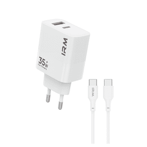 Genérico - Cargador Carga Rápida 35W Doble Usb Usb-C + Cable Usb-C