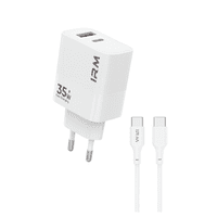 Irm - Cargador Carga Rápida 35W Doble Usb Usb-C + Cable Usb-C