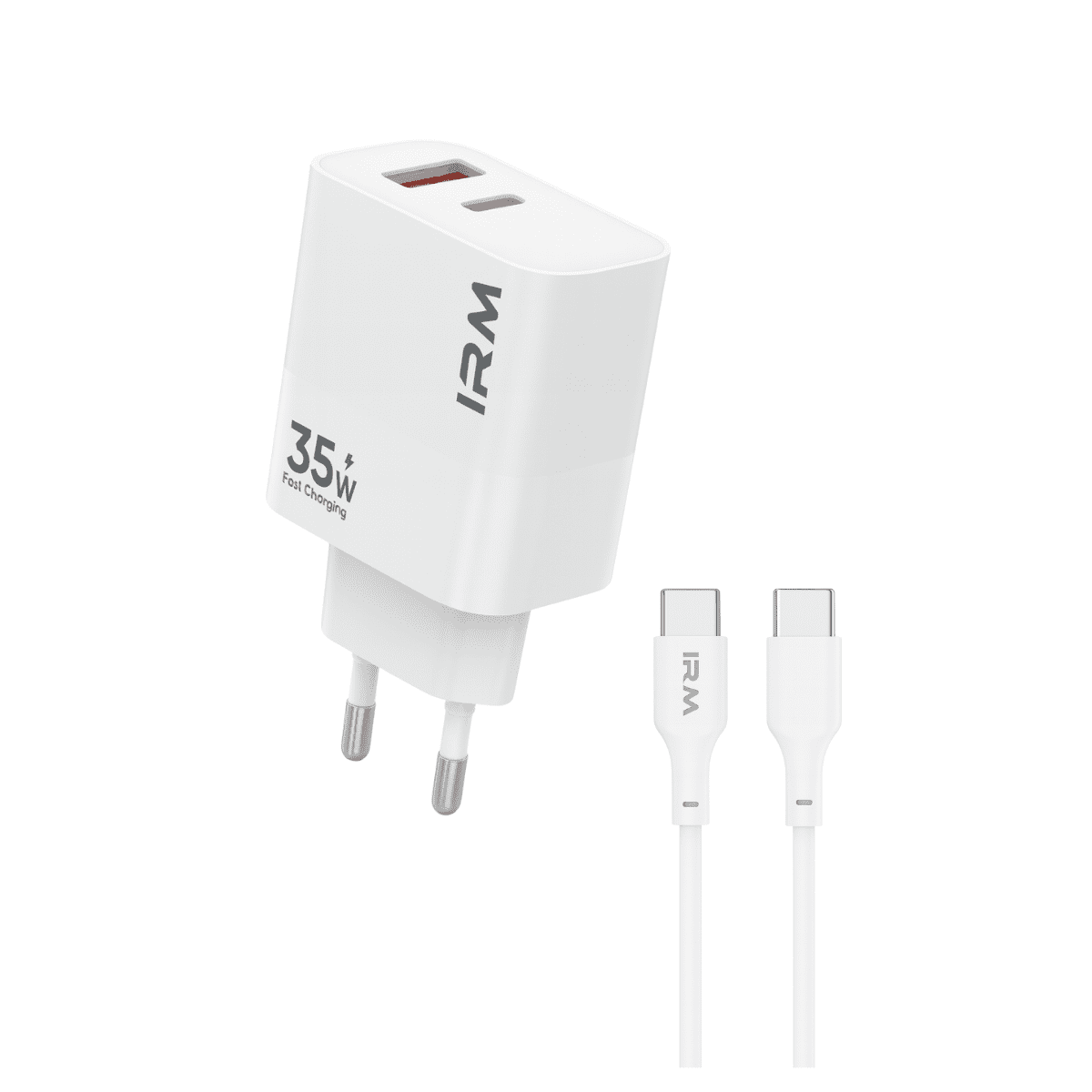 Genérico - Cargador Carga Rápida 35w Doble Usb Usb-c + Cable Usb-c
