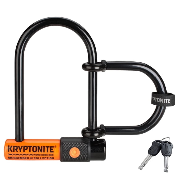 Bicicleta U-Lock Kryptonite Messenger Mini con extensor de ruedas de 11 mm