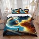 thumbnail image 1 of Bedding Featuring an Anime Cat And Moon Design - Comes with One Quilt Cover And Two Pillowcases (Core Not Included) - Ideal for Home Decoration Festival Gifts M, 1 of 1