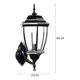 thumbnail image 2 of Farol Pared Exterior  Negro Clásico De Aluminio Grande 45x20cm E27, 2 of 3
