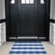 thumbnail image 2 of Alfombra RAJRANG 91x152 cm Algodón Azul y Blanco a Cuadros, 2 of 7