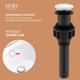 thumbnail image 3 of Desagüe para lavabo de baño KENES KE-P300A-5 cromado con sistema pop-up, 3 of 9