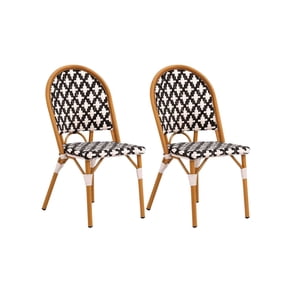 Habita2 Chile - Set 2 Sillas De Rattan Bistro Para Jardin