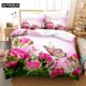 thumbnail image 1 of Flower Butterfly Bedding Set Duvet Cover Set Bedding Digital Printing Bed Linen Bedding Set Fashion Design, 1 of 5