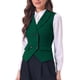 thumbnail image 4 of INSPIRE CHIC Chaleco de Traje para Mujer Doble Botonadura Negocios Solapa Elegante Chaleco de Cintura L Verde Oscuro, 4 of 6