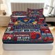 thumbnail image 1 of New England Football Patriotic Fitted Sheet Set Coreless, Sports Theme, American Football Bedding, Soft and Breathable Polyester, All-season Use, 1 of 1