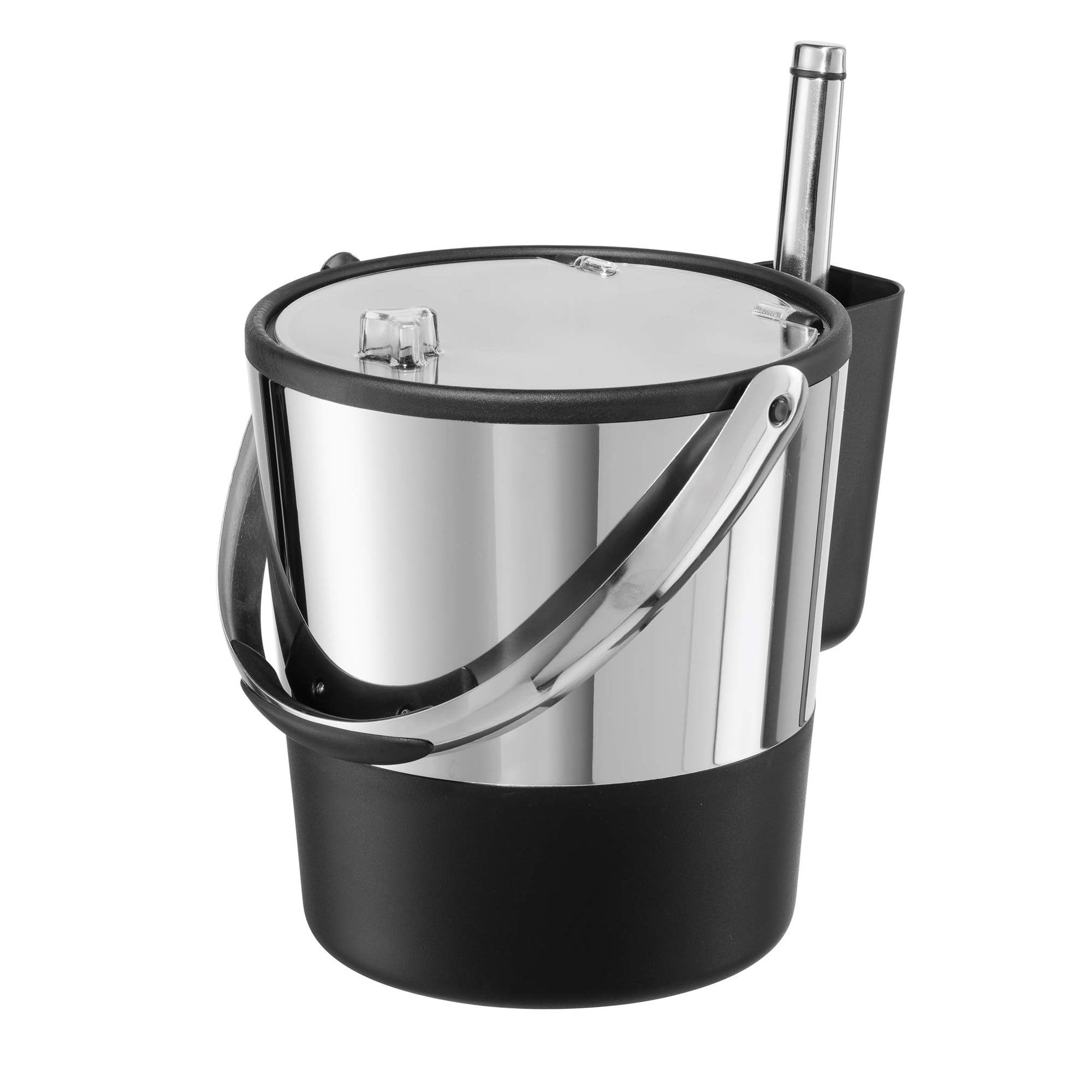 Cubitera Aislante Oggi De Acero Inoxidable De 3,8 L, Color Negro, 4 Cuartos De Galón