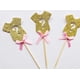 thumbnail image 3 of Juego de 30 adornos para cupcakes con signo de interrogación y mono dorado para revelar el género - de Giuffi, 3 of 5