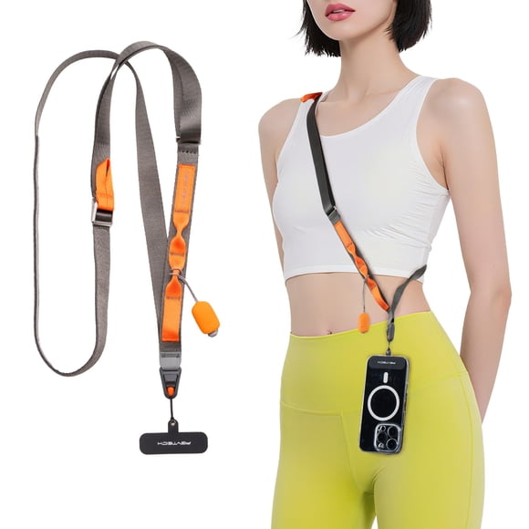 Correa para teléfono PGYTECH LinkGo con paño para lentes, ajustable de 127 a 156 cm