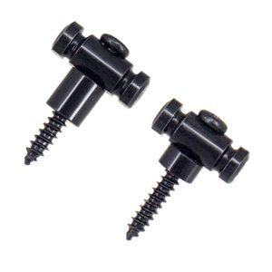 Magideal - 2 Piezas Guías De Cuerdas De Rodillo De Cuerdas De Rodillo De Guitarra Retenedores De Cuerdas De Guitarra Eléctrica Duraderas Guías De Retención Negro