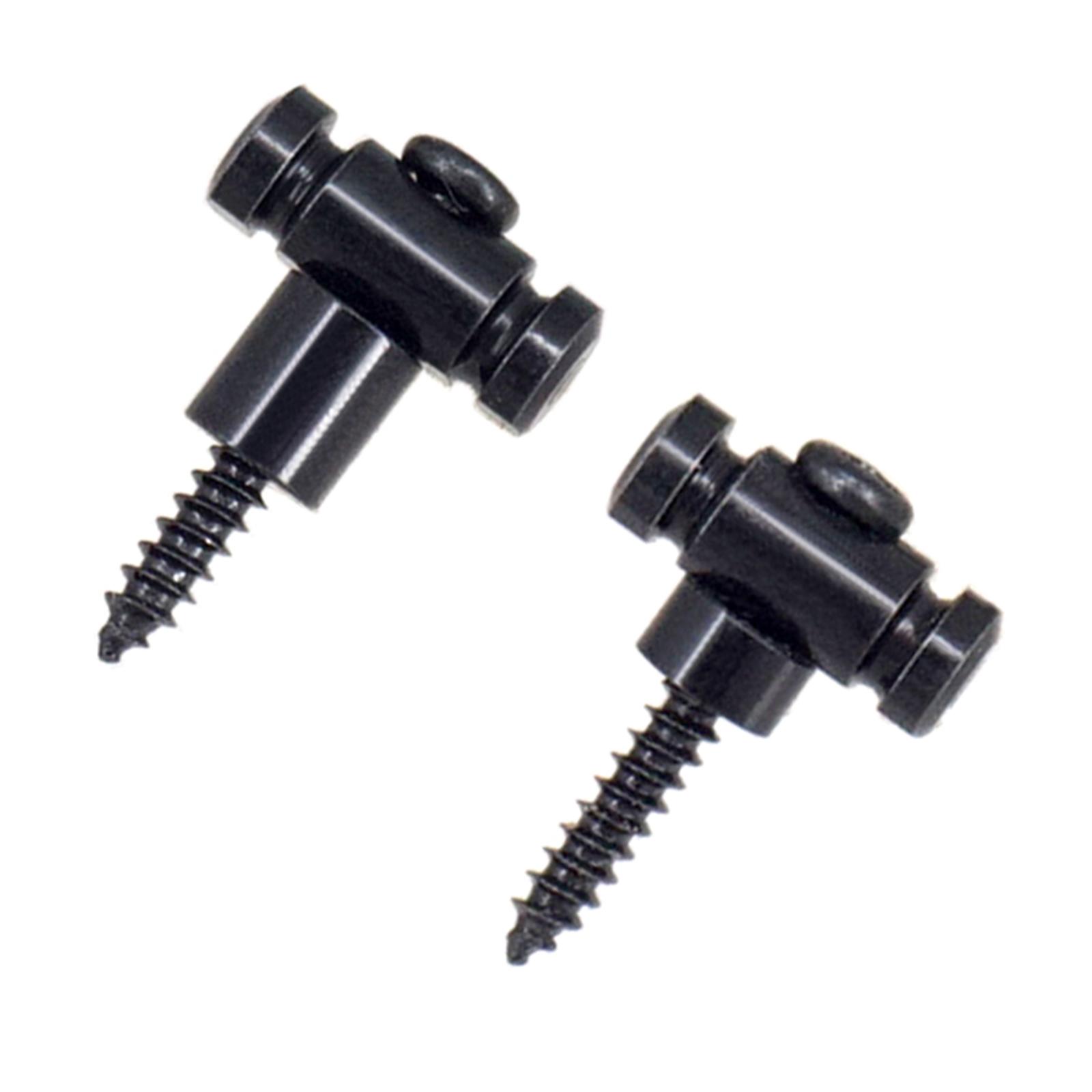 Magideal - 2 Piezas Guías De Cuerdas De Rodillo De Cuerdas De Rodillo De Guitarra Retenedores De Cuerdas De Guitarra Eléctrica Duraderas Guías De Retención Negro
