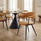 thumbnail image 2 of Silla de comedor Zuo Sima, tela de piel sintética, madera contrachapada, color marrón, 2 of 8