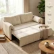 thumbnail image 2 of Sofa Cama 140cm Tela Tecnica Base Fierro Con Almacenamiento Beige Liso, 2 of 8