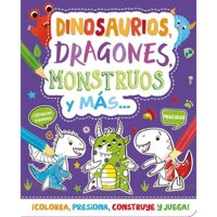 Edimat Libros - Libro Dinosaurios, Dragones, Monstruos Y Mas... (Arma Y Colorea)