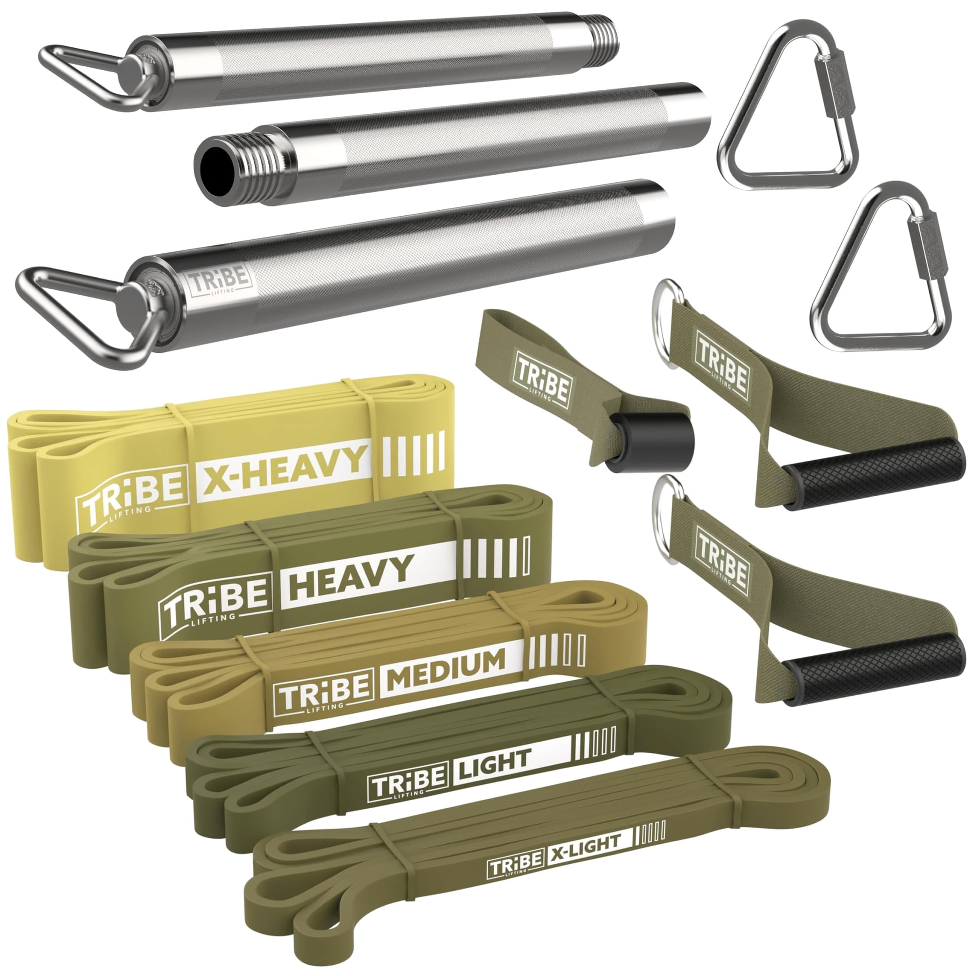 Set De Bandas De Resistencia Tribe Lifting Con Asas