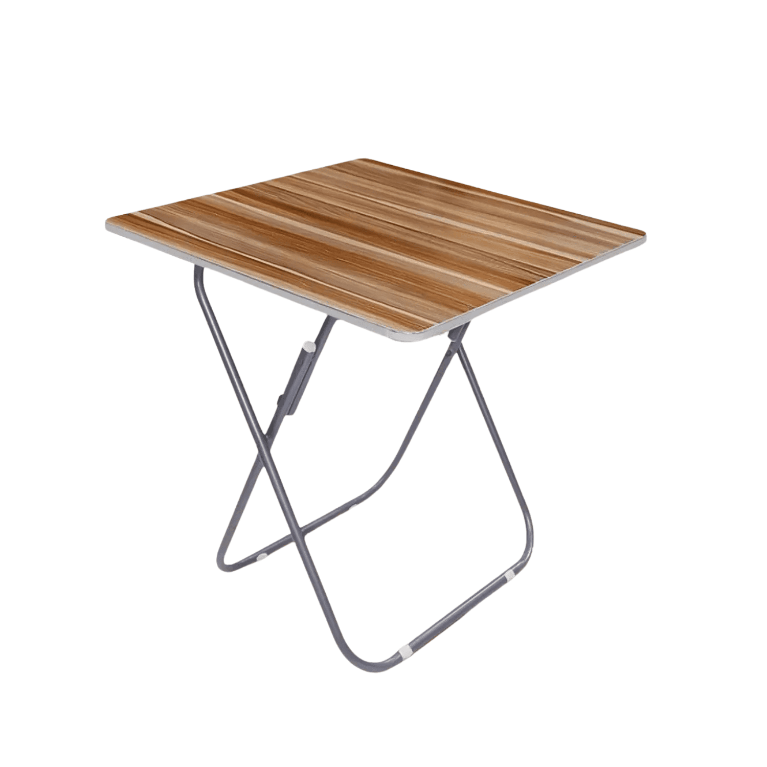 Genérico - Mesa Plegable En Acero Inoxidable Y Mdf Medidas 80x80