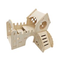 Ioensy - Casa De Madera Para Hámster, Divertido Refugio Para Ratones, Hámsters Y Mascotas Pequeñas.