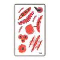 Nonstop - Tatuaje Temporal Halloween Cosplay Disfraz - Herida - 2C