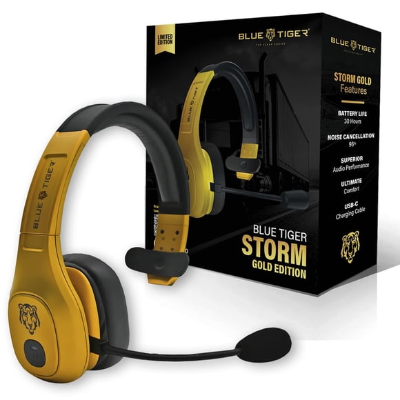 Auriculares Bluetooth Trucker Blue Tiger Storm Gold Premium