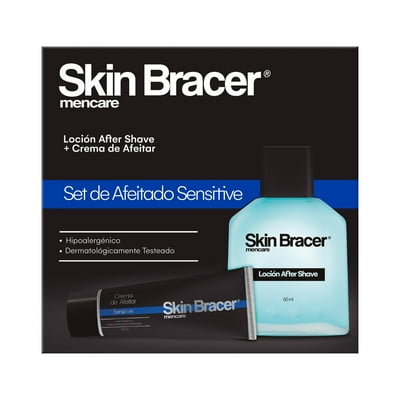 Set Skin Bracer Crema De Afeitar Sensitive 100Gr + Locion After Shave 60Ml