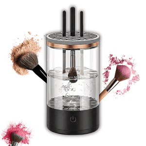 Genérico - Limpiador Eléctrico Brochas Maquillaje Automático Portátil Negro