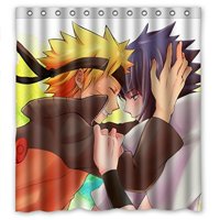 Pinghai - Cortina De Ducha Naruto Con Ganchos (167 X 183 Cm)