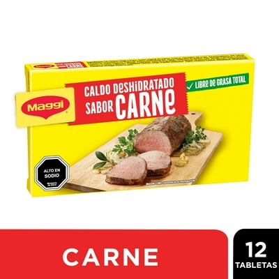 Caldo Sabor Carne (12 Tabletas) Caja 120 G Maggi