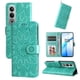 thumbnail image 1 of Funda tipo cartera FOXDOCK para OnePlus Nord CE 4 , diseño girasol en relieve, cuero PU, cierre magnético, soporte y tarjetero, 1 of 5