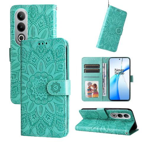 Funda Tipo Cartera Foxdock Para Oneplus Nord Ce 4 , Diseño Girasol En Relieve, Cuero Pu, Cierre Magnético, Soporte Y Tarjetero