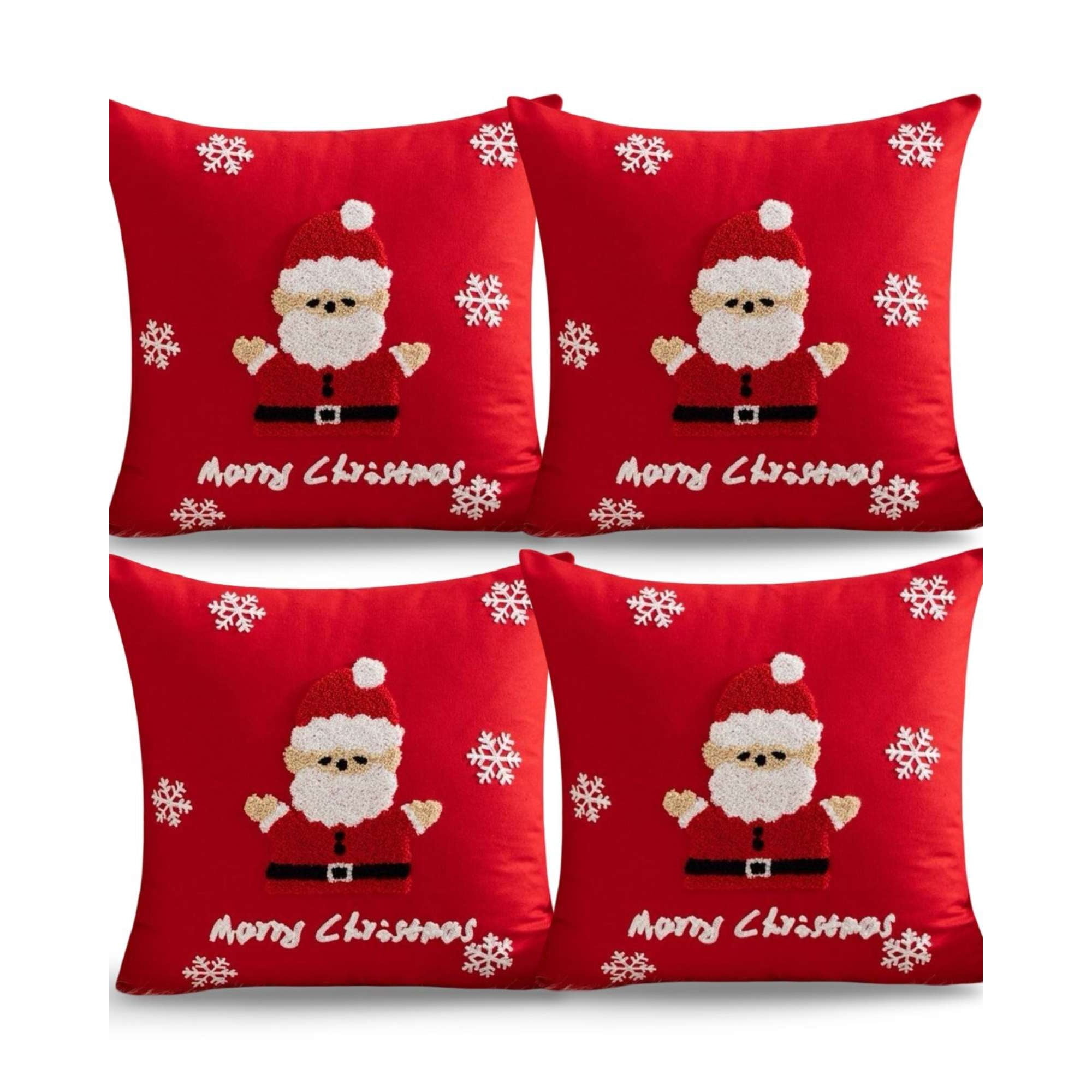 Genérico - Set De 4 Fundas De Cojin Para Navidad K10