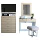 thumbnail image 2 of Mueble De Tocador + Espejo + Cómoda 4 Cajones Rovere / Blanco, 2 of 11