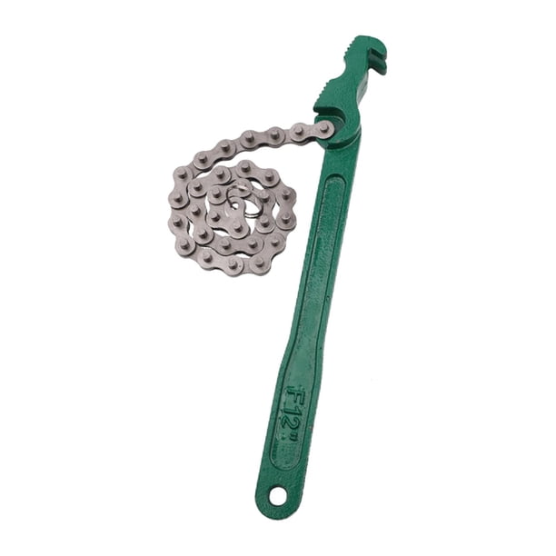 Llave de correa de filtro Llave de filtro de motor Abridor de filtro Mango de acero de alto carbono Herramientas de motor automático Herramienta , con cadena de 12 con cadena de 12 pulgadas