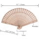 thumbnail image 2 of Set de ventiladores de mano de madera SL Crafts, regalos para bodas, fiestas, 50 unidades, 2 of 6