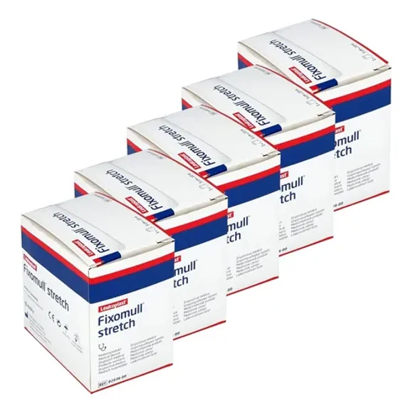 X5 Venda Fixomull Strech 5 Cmx10 Mtrs Venda Adhesiva Heridas Blanco