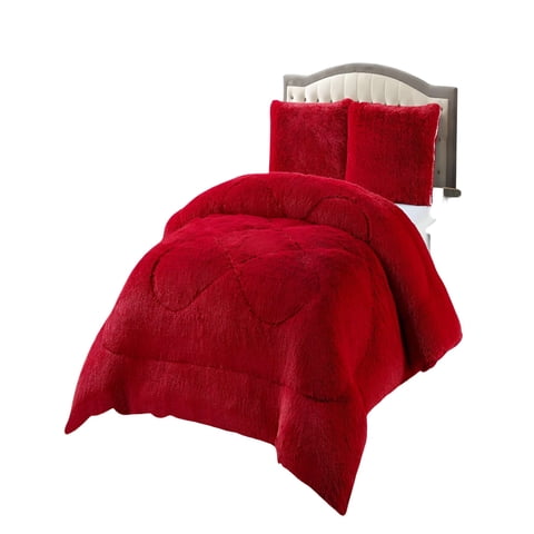 Genérico - Cobertores De Peludos Con Chiporro King 250X270Cm Color Rojo