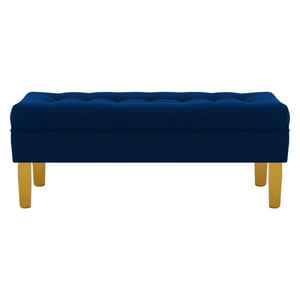Bodevir - Banqueta Wood 2C Felpa 01 Azul Marino