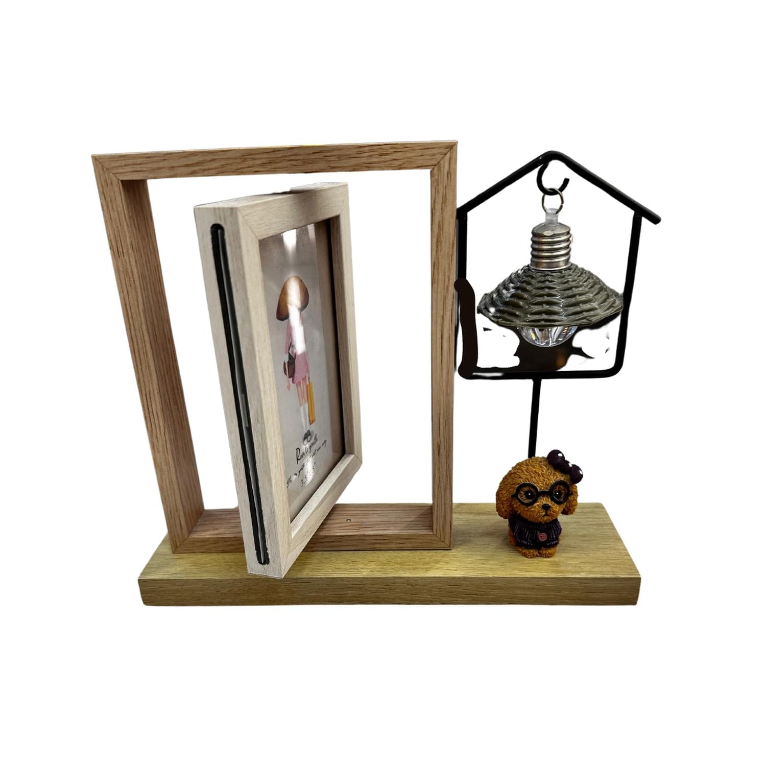 Kivara - Marco Foto Infantil Portaretrato Giratorio 8x13 Cm Perrito Beige