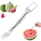 thumbnail image 1 of Cortador sandía 2 en 1 acero inoxidable tenedor doble cabezal fruta camping, 1 of 7