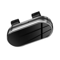 Ioensy - Caja De Almacenamiento Para Gafas De Sol Para Visera De Coche, Práctico Organizador De Almacenamiento De Gafas, Color Plateado Y Negro