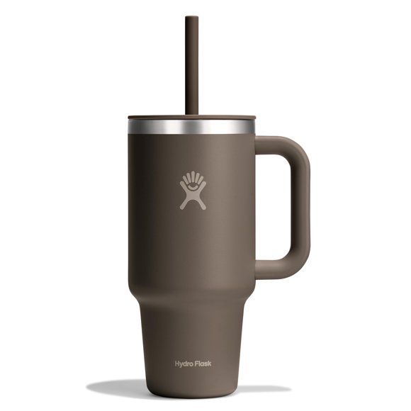Vaso de viaje Hydro Flask con asa, tapa y pajita, acero inoxidable aislante en sandpiper de 32 onzas