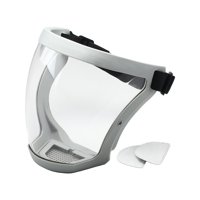 Magideal - Protector Facial Completo Con Orificio Transpirable Y Ergonómico Para Esmerilado, Máscara Protectora Facial Gris Y Claro