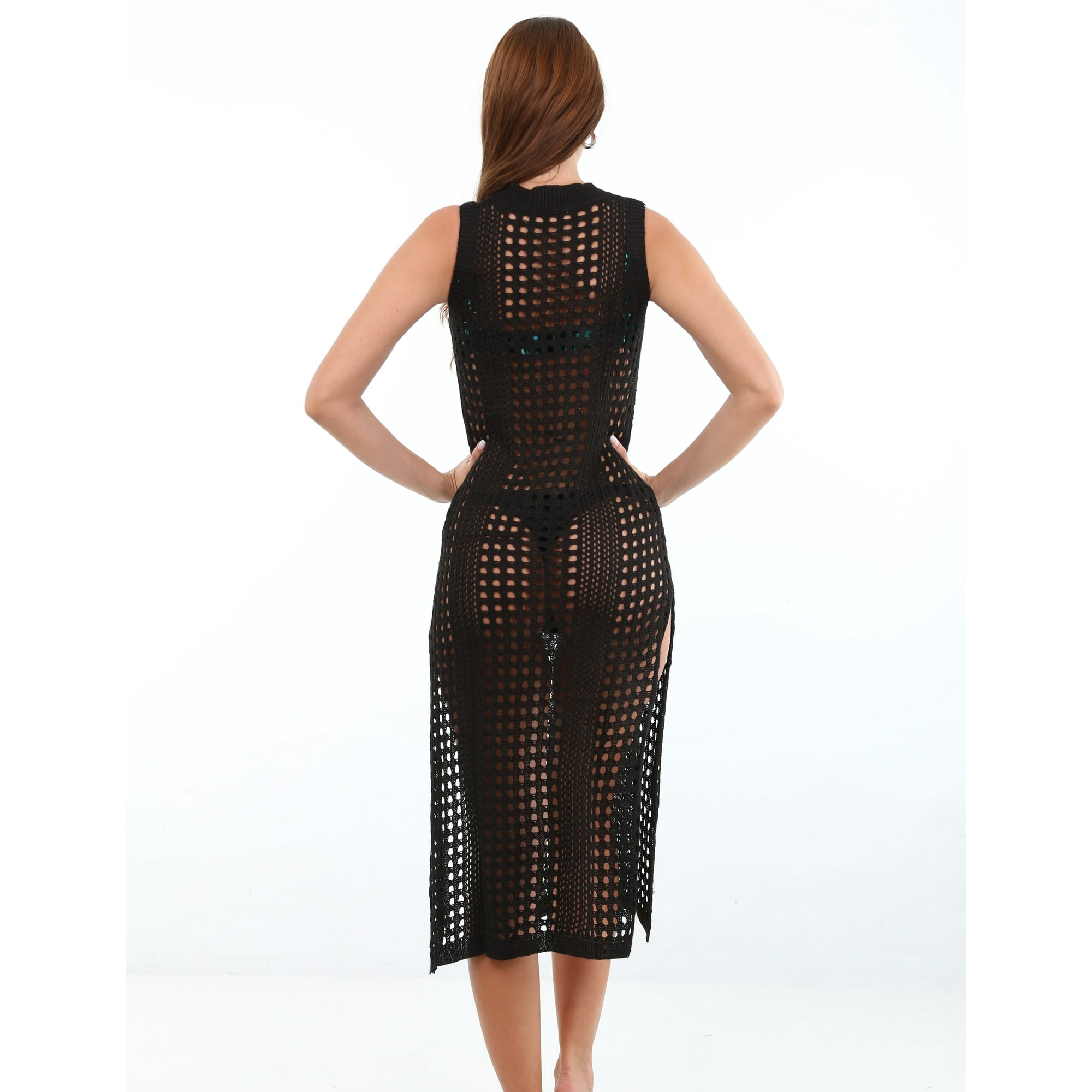 Samia - Salida De Playa Vestido Largo Negro Tamaño Único