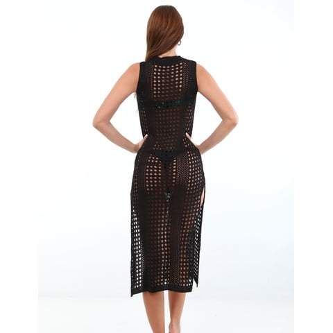 Samia - Salida De Playa Vestido Largo Negro Tamaño Único