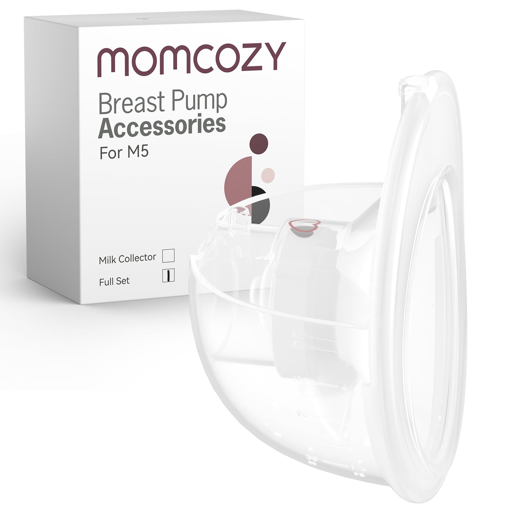 Momcozy Accesorios De Repuesto Para Extractor De Leche M5, Copa De Coleccionista De Juego Completo, 1 Juego